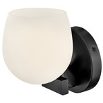 Mae Wall Sconce - Black / Etched Opal