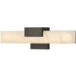 Cadiz Bathroom Vanity Light - Black Oxide / Alabaster