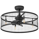 Finnigan Fandelier with Light - Matte Black