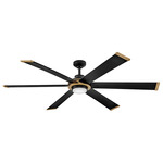 Andros Smart Ceiling Fan with Light - Matte Black / Heritage Brass / Walnut / White