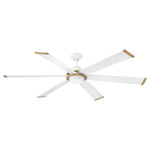 Andros Smart Ceiling Fan with Light - Matte White / Heritage Brass / Matte White / White