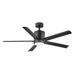 Vail Smart Ceiling Fan with Light - Matte Black / Etched Opal
