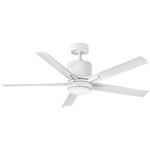 Vail Smart Ceiling Fan with Light - Matte White / Etched Opal