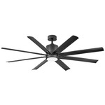 Vantage Smart Ceiling Fan with Light - Matte Black / Etched Opal