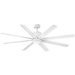 Vantage Smart Ceiling Fan with Light - Matte White / Etched Opal