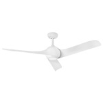 Tiburon Smart Ceiling Fan with Light - Matte White / White