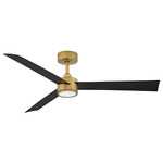 Speck Smart Ceiling Fan with Light - Heritage Brass / Black / White