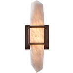 Jewel Outdoor Wall Light - Bronze / Alabaster