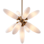 Crest Pendant - Winter Brass / Frosted White