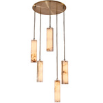 Vertical Pendant - Winter Brass / Alabaster