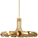 Ribbon Pendant - Gold Leaf