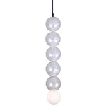 Pearls Pendant - Matte Black / Capiz