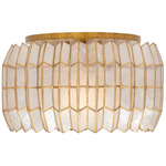 Fractal Ceiling Light - Oxidized Gold Leaf / Capiz