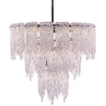 Gisel Pendant - Polished Chrome / Clear Textured