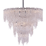 Gisel Pendant - Polished Chrome / Clear Textured