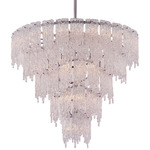 Gisel Pendant - Polished Chrome / Clear Textured