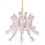 Gossamer Pendant - Oxidized Gold Leaf / Capiz