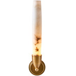 Gypsum Alabaster Wall Sconce - True Brass / Alabaster