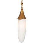 Bougainvillea Pendant - Warm Gold / Frosted White
