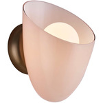 Cocoon Wall Sconce - Winter Brass / Pink