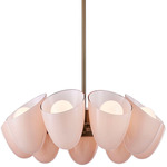 Cocoon Chandelier - Winter Brass / Pink