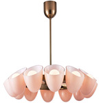 Cocoon Chandelier - Winter Brass / Pink