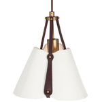 Embrace Pendant - Pearlized Antique Brass / White