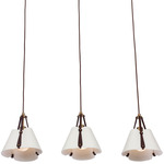 Embrace Island Light - Pearlized Antique Brass / White