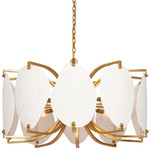 Aliform Pendant - Oxidized Gold Leaf / White