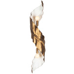 Spira Wall Sconce - Pearlized Antique Brass / White