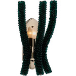 Coral Wall Sconce - Brushed Champagne Gold / Green