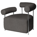 Solitude Lounge Chair - Stainless Steel / Dark Gray