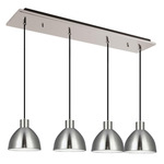 Chroma Linear Multi Light Pendant - Brushed Nickel / White
