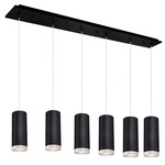 Cameo Linear Multi Light Pendant - Black / Clear