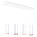 Cameo Linear Multi Light Pendant - White / Clear