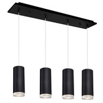 Cameo Linear Multi Light Pendant - Black / Clear