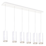 Cameo Linear Multi Light Pendant - White / Clear