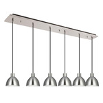 Chroma Linear Multi Light Pendant - Brushed Nickel / White