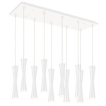 Robson Linear Multi Light Pendant - White / Frosted