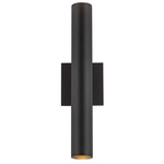 Lorna 3 inch Up / Down Wall Light - Black / Clear