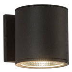 Nordic 5 inch Up/Down Outdoor Wall Light - Black / Clear