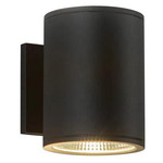 Nordic 5 inch Outdoor Wall Light - Black / Clear