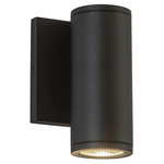 Nordic 2 inch Outdoor Wall Light - Black / Clear
