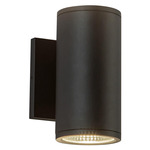 Nordic 3 inch Up / Down Outdoor Wall Light - Black / Clear