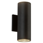 Nordic 3 inch Up / Down Outdoor Wall Light - Black / Clear