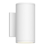 Nordic 3 inch Up / Down Outdoor Wall Light - White / Clear