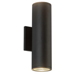 Nordic 3 inch Up / Down Outdoor Wall Light - Black / Clear