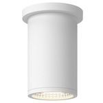 Nordic 3in Diameter Outdoor Ceiling Flush Light - White / Clear