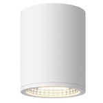 Nordic Outdoor Puck Ceiling Light - White / Clear