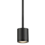 Nordic 2 inch Outdoor Pendant - Black / Clear